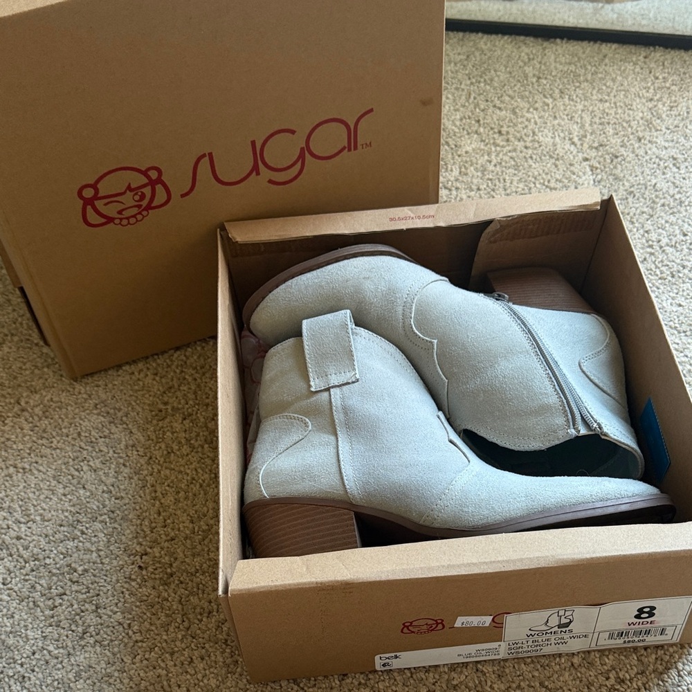 Sugar Women's Cream Ankle Booties